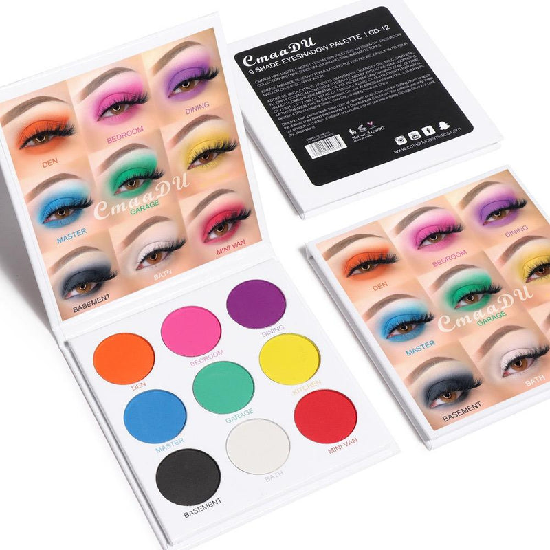 9 Colors Bright Matte Gouache Paint Palette Eyeshadow